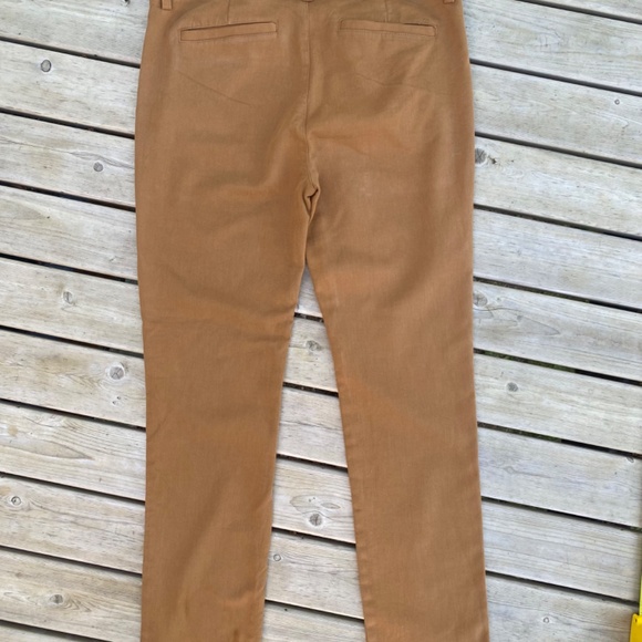 Eileen Fisher Organic Cotton Cozy Stretch Clay Brown Slim Pants Size 4 - Picture 4 of 11